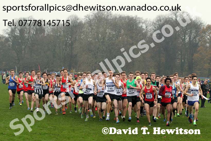 Junior men's European Cross Country Trials, Sefton Park, Liverpool. Photo: David T. Hewitson/Sports for All Pics